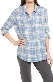 Treasure  amp  Bond Plaid Boyfriend Shirt   Nordstrom at Nordstrom